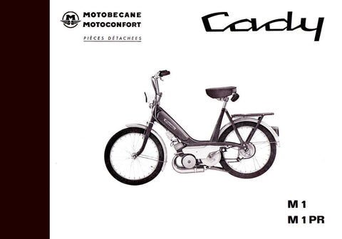 Mobylette Motobecane Moped Cady M1-M1PR Spare Parts Manual in French on CD