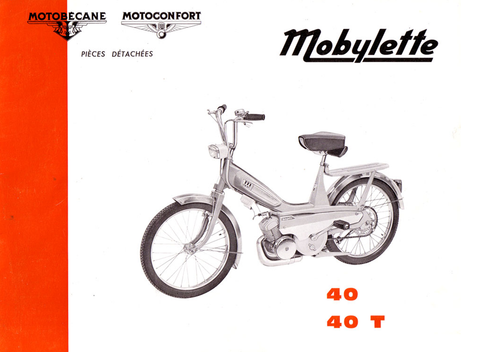 Mobylette Motobecane Moped 40-40T Spare Parts Manual in French DOWNLOAD