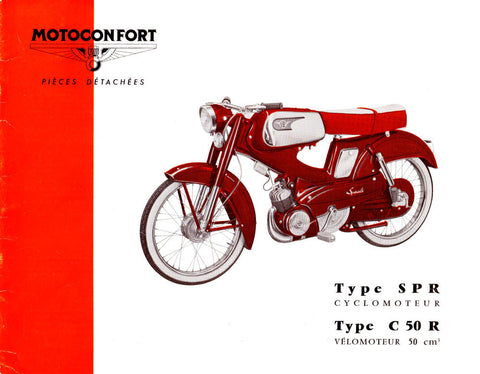 Mobylette Motobecane Moped SPR - C50R Spare Parts Manual in French on CD