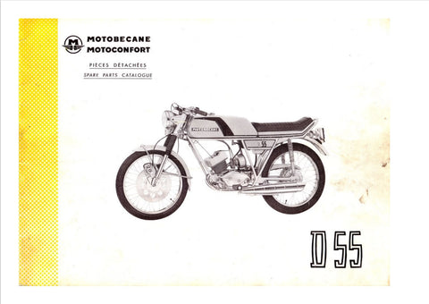 MOBYLETTE MOTOBECANE MOPED D55 SPARE PARTS Manual in French DOWNLOAD