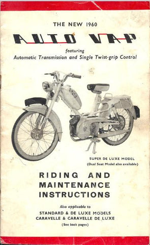 AutoVap Riding and Maintenance Instructions DOWNLOAD COPY