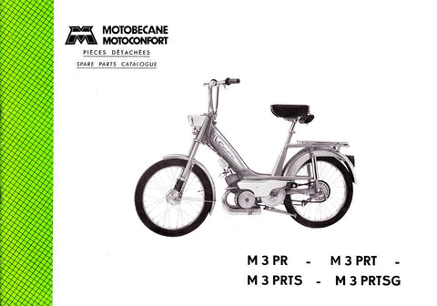Mobylette Cady M3PR - PRT - PRTS - PRTSG Spare Parts Manual in French on CD