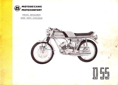 Mobylette Motobecane Moped D55 Spare Parts Manual in French on CD