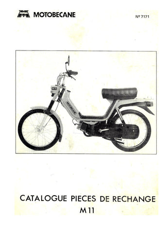Mobylette Motobecane Moped M11 Spare Parts Manual in French on CD