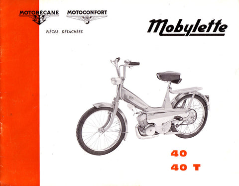 Mobylette Motobecane Moped 40-40T Spare Parts Manual in French on CD