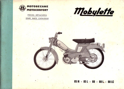 Mobylette Motobecane Moped 85-88 Spare Parts Manual in French on CD