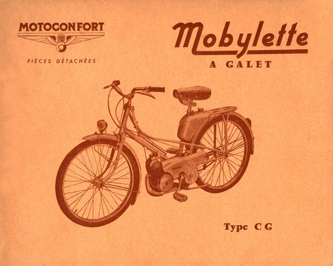 Mobylette Motobecane Moped CG Spare Parts Manual in French on CD