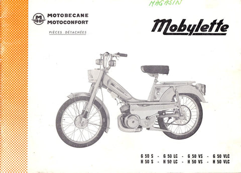 Mobylette Motobecane Moped G50-H50 Spare Parts Manual in French on CD