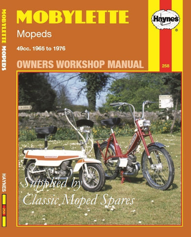 Copy of NEW Haynes Manual Mobylette Moped Models  H40TL / H40TS / H40TLC  for Workshop Service