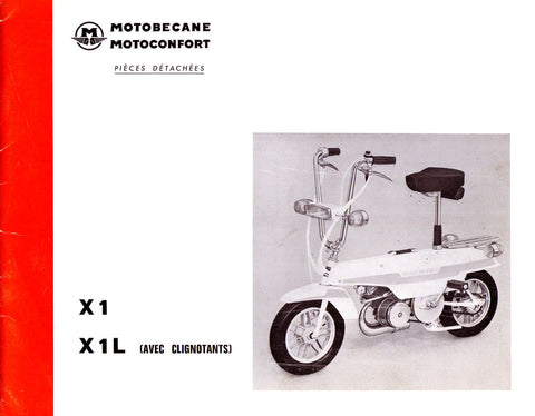 Mobylette Motobecane Moped Mobyx X1 - X1L Spare Parts Manual in French on CD