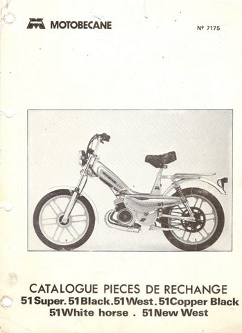Mobylette Motobecane Moped 51 Choppers Spare Parts Manual in French on CD
