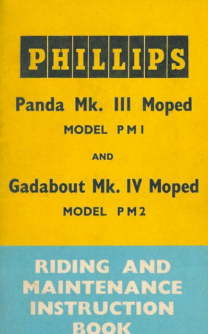 Phillips Panda Mk III PM1 & Gadabout Mark IV PM2 Riding & Maintenance Book DOWNLOAD COPY