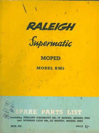 Raleigh Supermatic RM5 Spare Parts List on CD