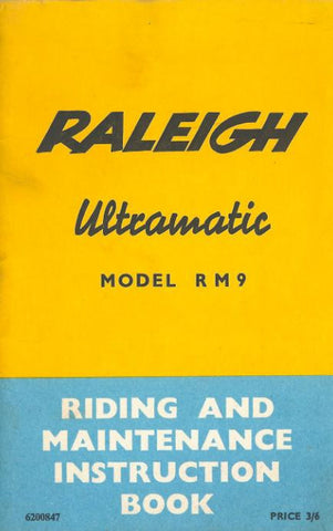Raleigh Ultramatic RM9 Riding & Maintenance Instructions Book DOWNLOAD COPY