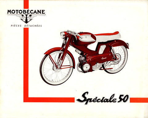 Mobylette Motobecane Spéciale/Special 50 Spare Parts Manual in French on CD